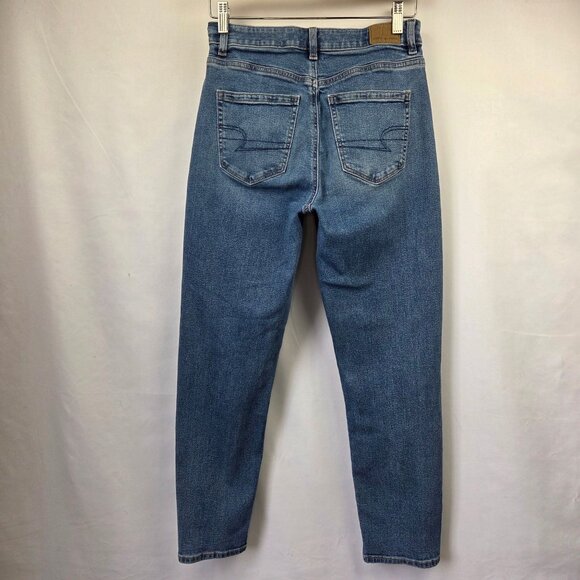 American Eagle Outfittters Mom Jeans Medium Wash Size 4 Regular - Picture 4 of 14